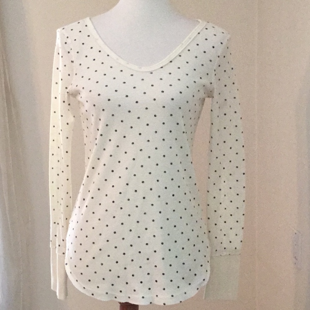 We The Free thermal looking shirt, round neck, back seam, long sleeves, Medium